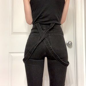 Madewell skinny overalls in lunar wash